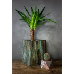 Osłonka na doniczkę loft 25 x 25 x 30 cm - ręcznie robiona