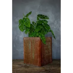 Osłonka na donicę do salonu 25 x 25 x 30 cm - ręcznie robiona