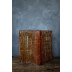 Osłonka na donicę do salonu 25 x 25 x 30 cm - ręcznie robiona