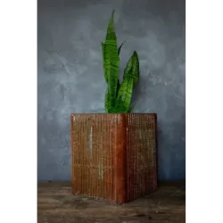 Osłonka na donicę do salonu 25 x 25 x 30 cm - ręcznie robiona