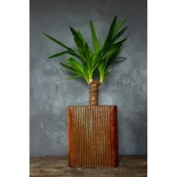 Osłonka na donicę do salonu 25 x 25 x 30 cm - ręcznie robiona