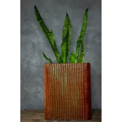 Osłonka na donicę do salonu 25 x 25 x 30 cm - ręcznie robiona