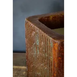 Osłonka na donicę do salonu 25 x 25 x 30 cm - ręcznie robiona