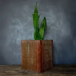 Osłonka na donicę do salonu 25 x 25 x 30 cm - ręcznie robiona