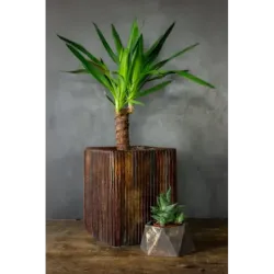 Loftowa osłonka na doniczkę 25 x 25 x 30 cm - ręcznie robiona