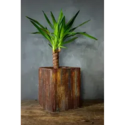 Loftowa osłonka na doniczkę 25 x 25 x 30 cm - ręcznie robiona