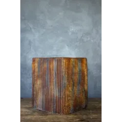 Loftowa osłonka na doniczkę 25 x 25 x 30 cm - ręcznie robiona