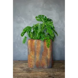 Loftowa osłonka na doniczkę 25 x 25 x 30 cm - ręcznie robiona