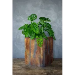 Loftowa osłonka na doniczkę 25 x 25 x 30 cm - ręcznie robiona