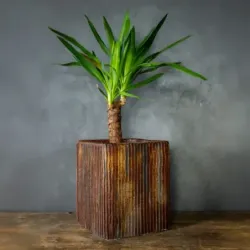 Loftowa osłonka na doniczkę 25 x 25 x 30 cm - ręcznie robiona