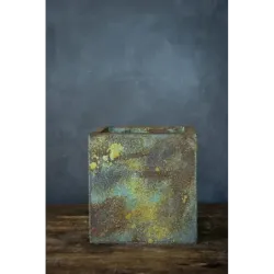 Kwadratowa osłonka na doniczkę loft 20 x 20 x 21 cm - ręcznie robiona