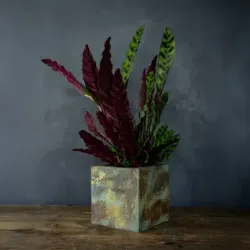 Kwadratowa osłonka na doniczkę loft 20 x 20 x 21 cm - ręcznie robiona