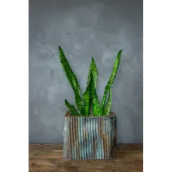 Ozdobna osłonka na donice w paski 25x25x21 cm – ręcznie robiona, unikalny design