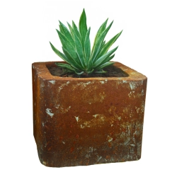 Donice loftowe w style corten 25x25x21 cm Kortes - Blue S | Styl i surowy design w jednym