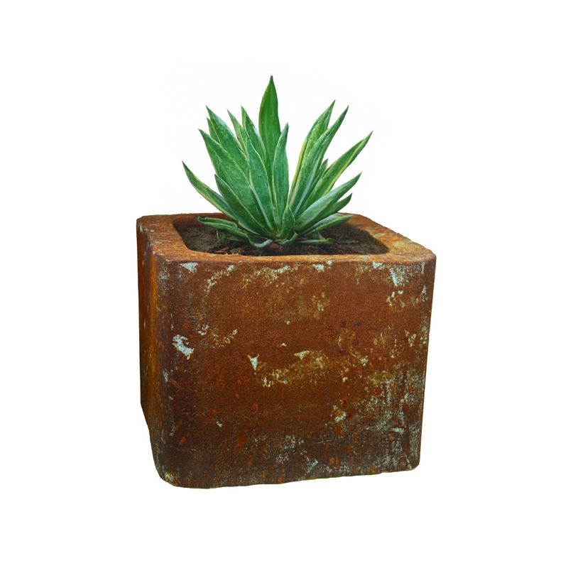 Donice loftowe w style corten 25x25x21 cm Kortes - Blue S | Styl i surowy design w jednym