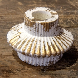 Złoty świecznik dekoracyjny na 1 tealight Dodo – HW 1 | Ręcznie malowany beton