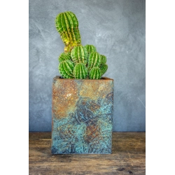 Donica loft z mandalą 25×25×30 cm – Ferro Flora LH | Art Con Design