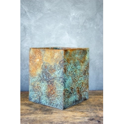 Donica loft z mandalą 25×25×30 cm – Ferro Flora LH | Art Con Design