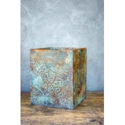 Donica loft z mandalą 25×25×30 cm – Ferro Flora LH | Art Con Design