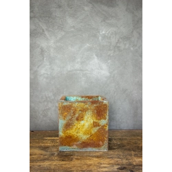 Osłonka na doniczkę loft 20 x 20 x 21 cm – unikalny design inspirowany surową elegancją industrialnych wnętrz