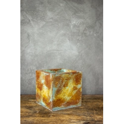 Kwadratowa doniczka loft 20×20×21 cm – Ferro Puro S | Art Con Design
