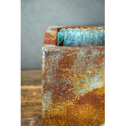 Kwadratowa doniczka loft 20×20×21 cm – Ferro Puro S | Art Con Design