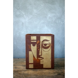 Donica loft efekt rdzy 21×21×30 cm – Ferro Volto MH | Art Con Design