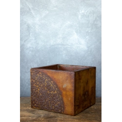 Donica loft z ornamentem 25×25×21 cm – Ferro Ornata MS | Art Con Design