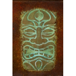 Donica loft z totemowym wzorem 3D 25×25×30 cm – Ferro Totem LH | Art Con Design