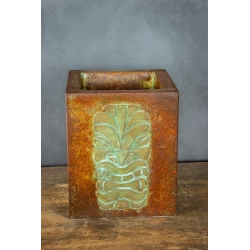 Donica loft z totemowym wzorem 3D 25×25×30 cm – Ferro Totem LH | Art Con Design