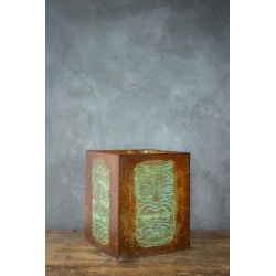 Donica loft z totemowym wzorem 3D 25×25×30 cm – Ferro Totem LH | Art Con Design