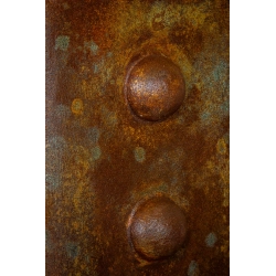 Luksusowa osłonka z wypukłymi formami 3D – efekt kortenu, ręcznie patynowana, 25×25×30 cm