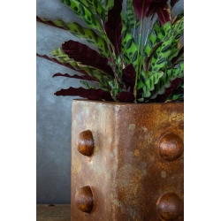 Donica loft 25×25×30 cm z formami 3D – Ferro Rivetto LHR | Art Con Design