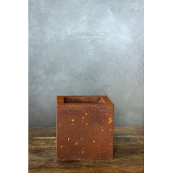 Betonowa donica 15×15×15 cm Dodo – industrialna, efekt rdzy