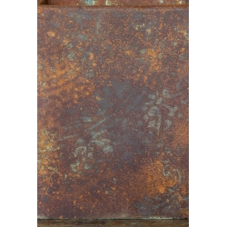 Donica, Osłonka na doniczkę efekt kortenu 30 × 30 × 30 cm – ręcznie wykonana, rustykalna, premium