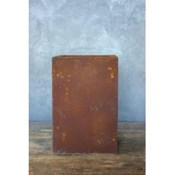 Donica industrialna z rdzawym wykończeniem 21 x 21 x 30 cm – odporna na UV i wodę, ręcznie wykonana