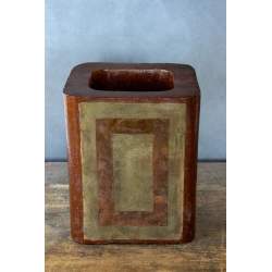 Donica w efekcie cortenu z artystyczną patyną – 25 × 26 × 30 cm, ręcznie wykonana