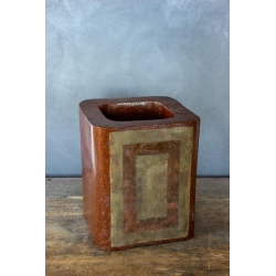 Donica w efekcie cortenu z artystyczną patyną – 25 × 26 × 30 cm, ręcznie wykonana