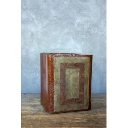 Donica w efekcie cortenu z artystyczną patyną – 25 × 26 × 30 cm, ręcznie wykonana