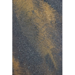 Luksusowa czarna donica ze złotym efektem – ręcznie wykonana 25×25×30 cm