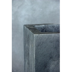 Donica Ferro Verdi Grey LH – luksusowa szara donica minimalistyczna 25×25×30 cm