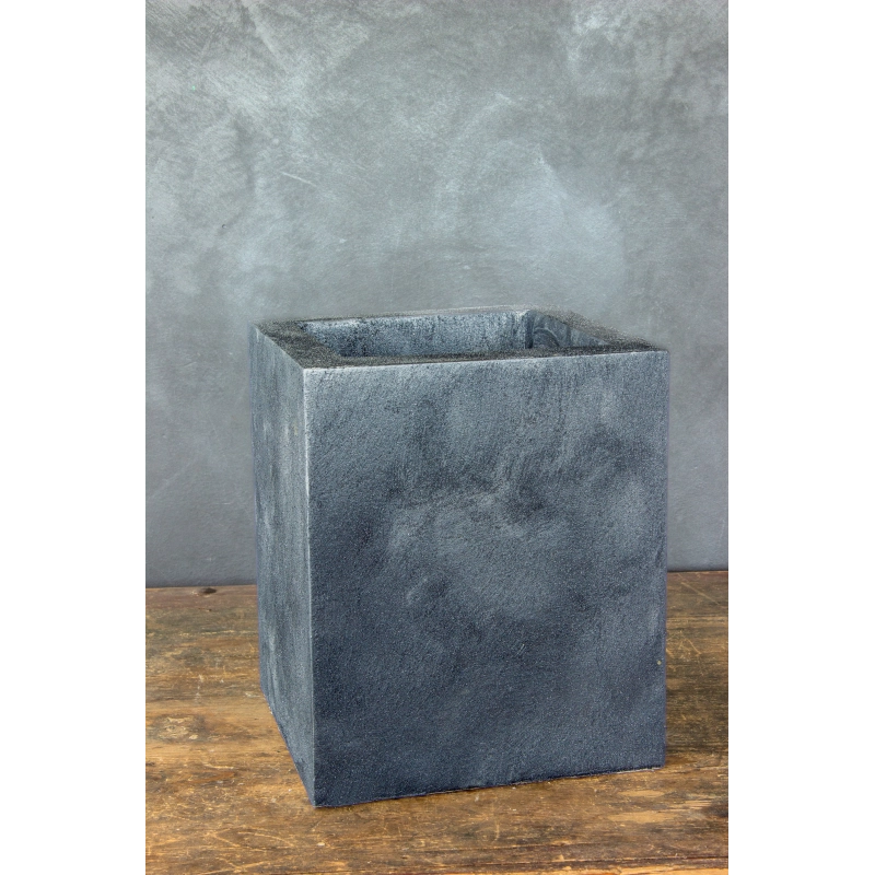 Donica Ferro Verdi Grey LH – luksusowa szara donica minimalistyczna 25×25×30 cm