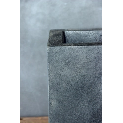 Donica Ferro Verdi Grey LH – luksusowa szara donica minimalistyczna 25×25×30 cm