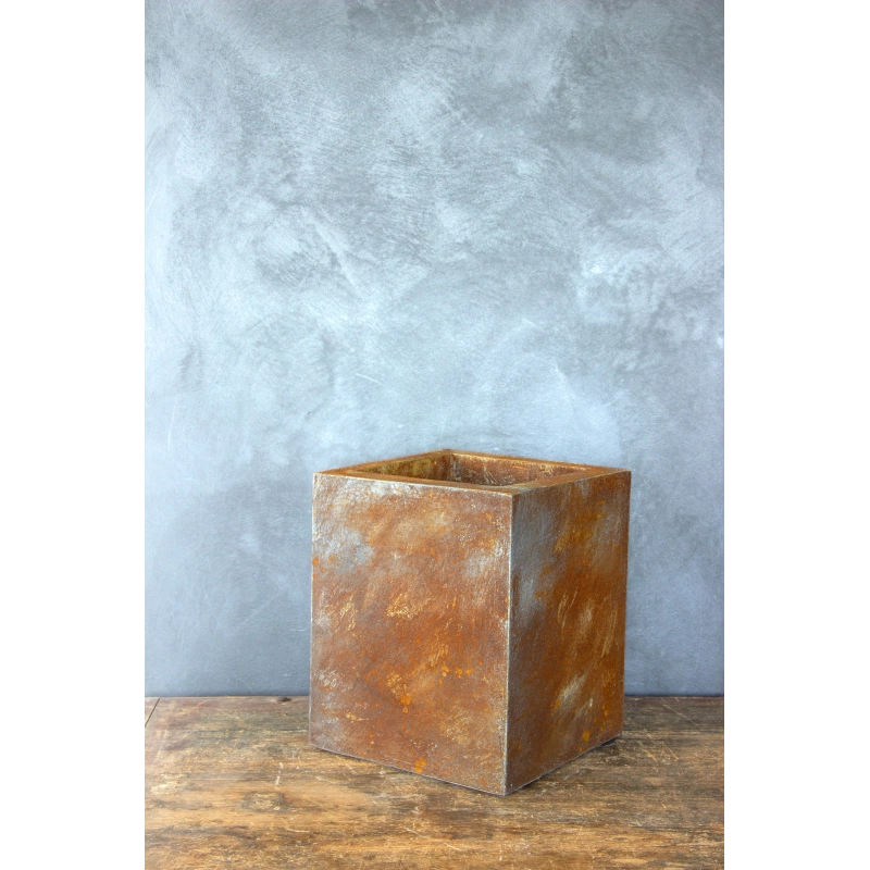 Ferro Corteza LH – donica z efektem kortenu 25×25×30 cm