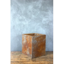 Ferro Corteza LH – donica z efektem kortenu 25×25×30 cm