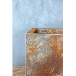 Ferro Corteza LH – donica z efektem kortenu 25×25×30 cm