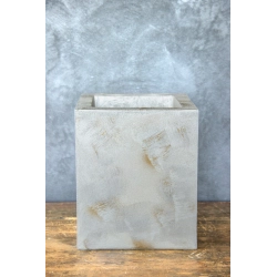 Ferro Verdi Silver LH – srebrna donica 25×25×30 cm w stylu minimalistycznym