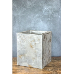 Ferro Verdi Silver LH – srebrna donica 25×25×30 cm w stylu minimalistycznym