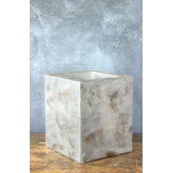 Ferro Verdi Silver LH – srebrna donica 25×25×30 cm w stylu minimalistycznym