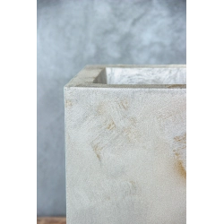 Ferro Verdi Silver LH – srebrna donica 25×25×30 cm w stylu minimalistycznym